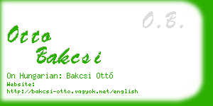 otto bakcsi business card