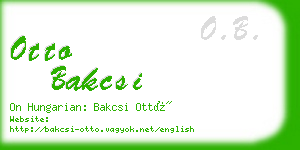 otto bakcsi business card